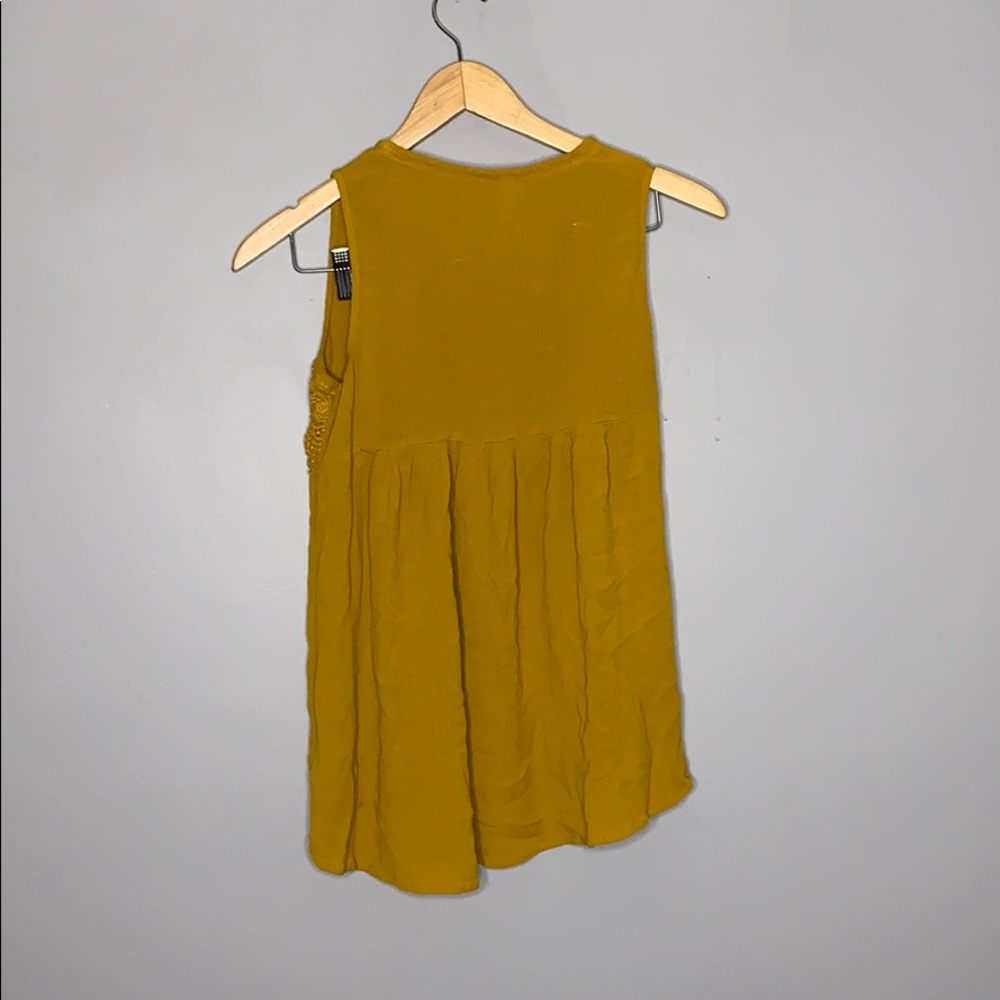 Xhilration Mustard Yellow Flare Tank Top Medium - Picture 6 of 6